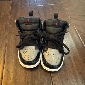 New Jordan Kids Black and Gray Sneakers